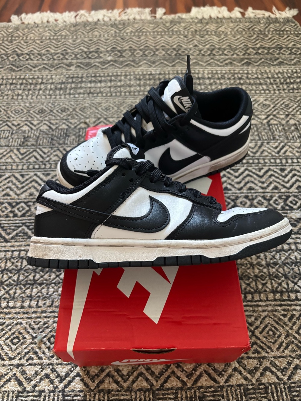 Nike Black and White Low-Top Skate Sneakers